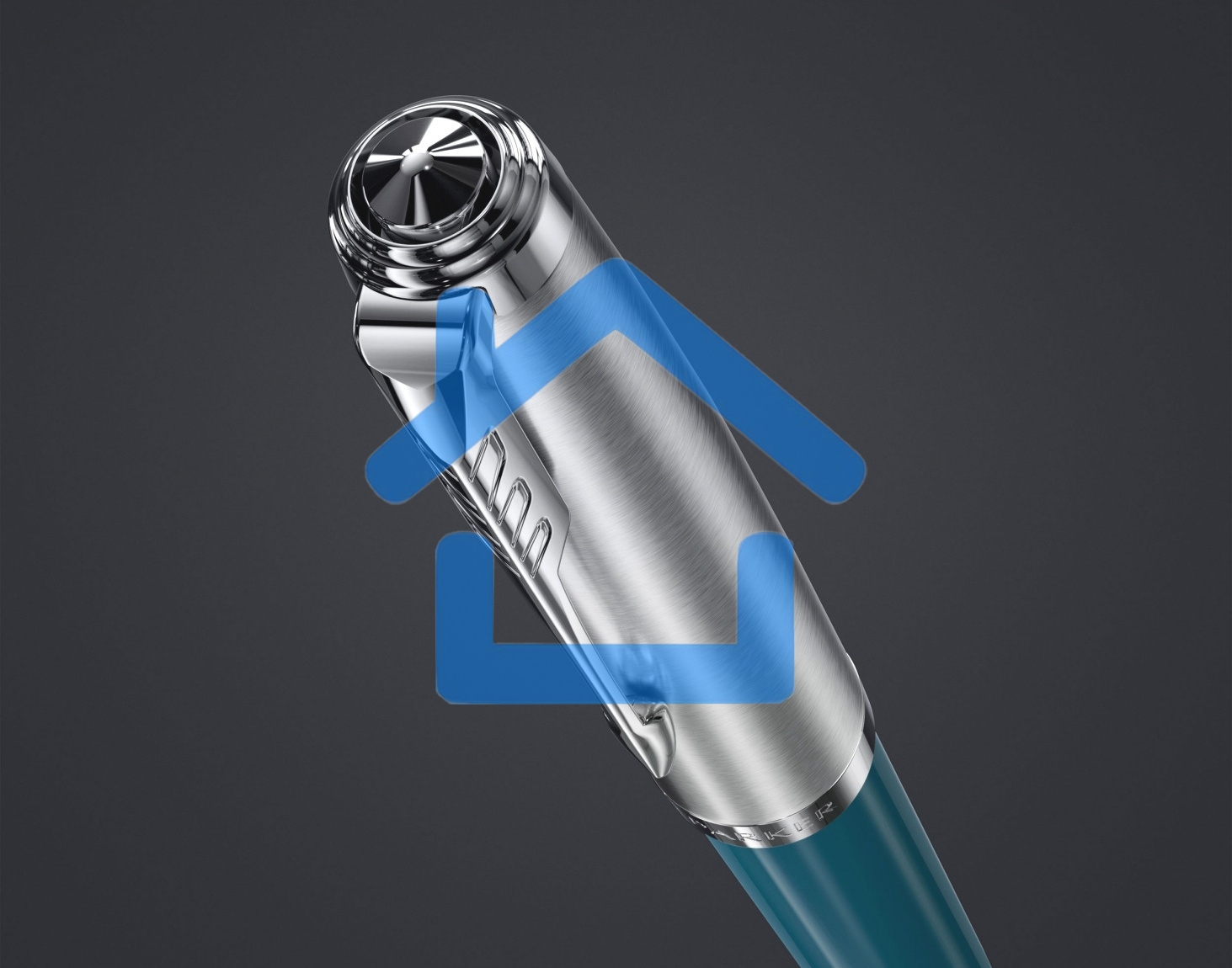 Ручка перьевая Parker 51 Core (CW2123506) Teal Blue CT F сталь нержавеющая, подарочная коробка