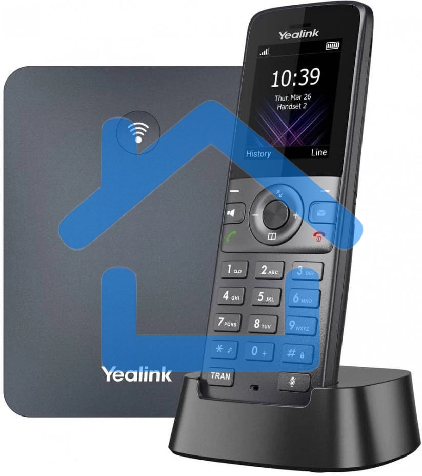 Система YEALINK W74P (база W70B+трубка W74H) до 10 SIP-аккаунтов, до 10 трубок на базу, до 20 вызовов, шт
