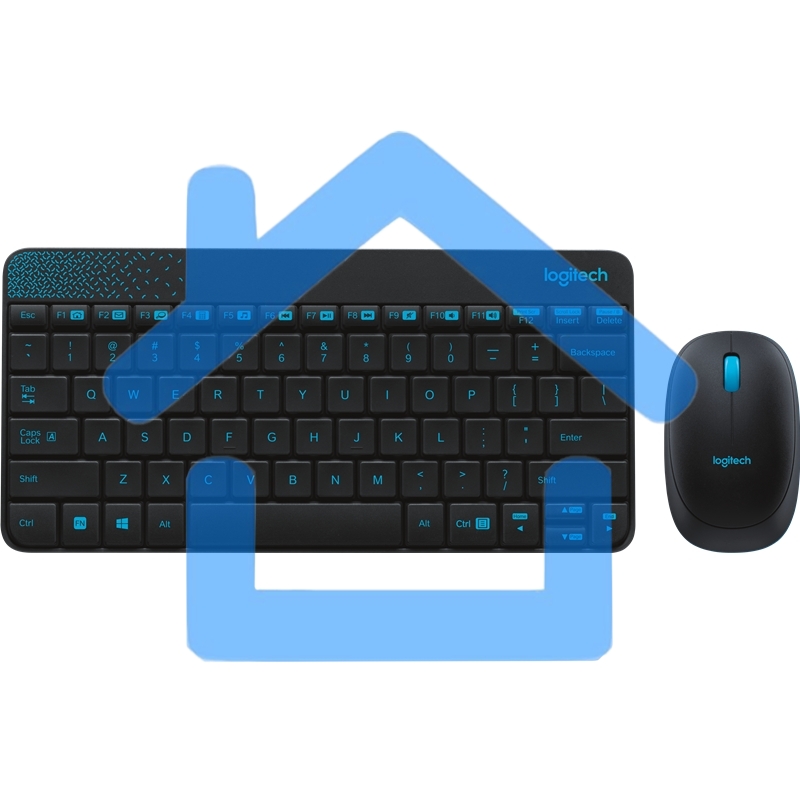 Клавиатура + мышь Logitech Wireless Desktop MK240 Nano Black Retail Combo
