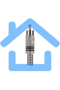 Разъем штекер Proconnect RCA металл под винт ZN черный/красный