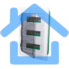 Бокс СП EASY9 встраив. с прозрачной дверью 3ряда 36мод. SchE EZ9E312S2FRU