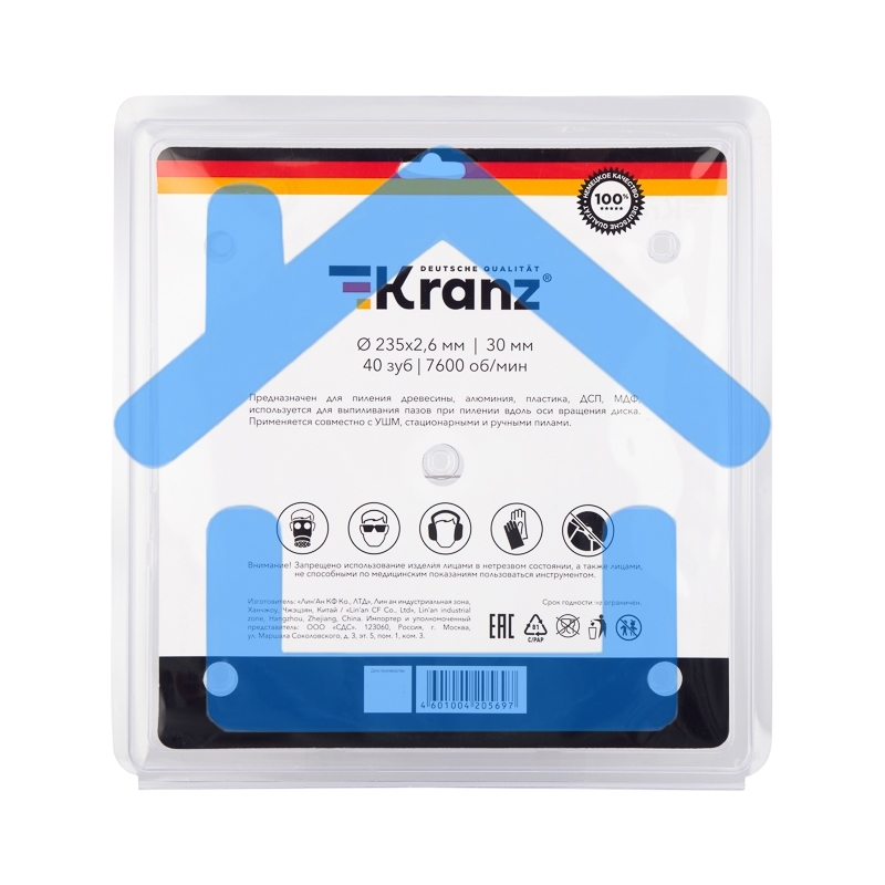 Диск пильный 235 мм х 40 зуб х 30 мм Kranz
