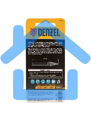 Борфреза по металлу твердосплавная, коническая, тип-M, 8 мм Denzel