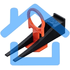 Комплект зажим + клин для системы выравнивания плитки СВП Кольцо, 50/50 шт. в ведре Сибртех