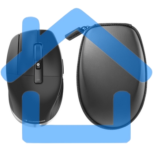 Мышь беспроводная/проводная 3Dconnexion CadMouse Pro Wireless Left (3DX-700079) черный, 7200 dpi, радиоканал, Bluetooth, USB Type-C, кнопки - 7