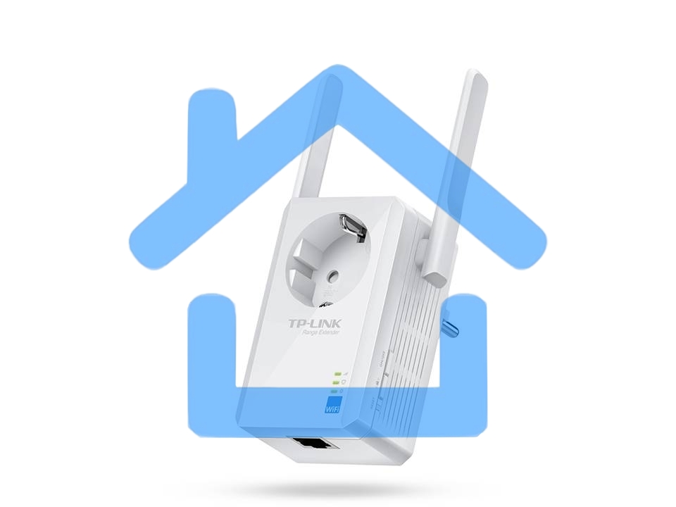 Сетевой адаптер TP-Link SOHO TL-WA860RE 300Mbps Wireless N Wall Plugged Range Extender with AC Passthrough, QCA(Atheros), 2T2R, 2.4GHz, 802.11b/g/n, 1 10/100Mbps LAN port, Range Extender button, Range Extender mode, suppo поставляется без кабеля RJ-45