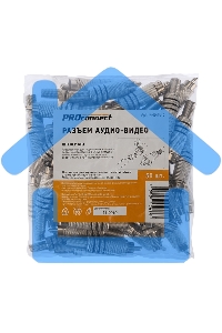 Разъем штекер Proconnect RCA металл под винт ZN черный/красный