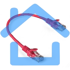Патч-корд ExeGate EX286372RUS UTP-RJ45-RJ45-5e-0,3M-LSZH-RD, UTP, cat.5e, LSZH, 0.3м, красный