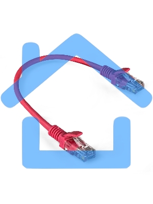 Патч-корд ExeGate EX286372RUS UTP-RJ45-RJ45-5e-0,3M-LSZH-RD, UTP, cat.5e, LSZH, 0.3м, красный