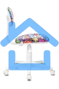 Кресло детское Бюрократ CH-W201NX мультиколор маскарад, крестовина пластик, пластик белый