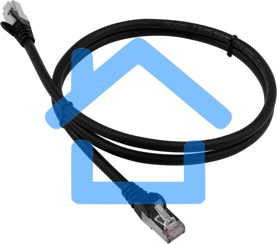 Патч-корд Lanmaster LAN-PC45/S6-2.0-BK FTP вилка RJ-45-вилка RJ-45 кат.6 2м черный LSZH (уп.:1шт)