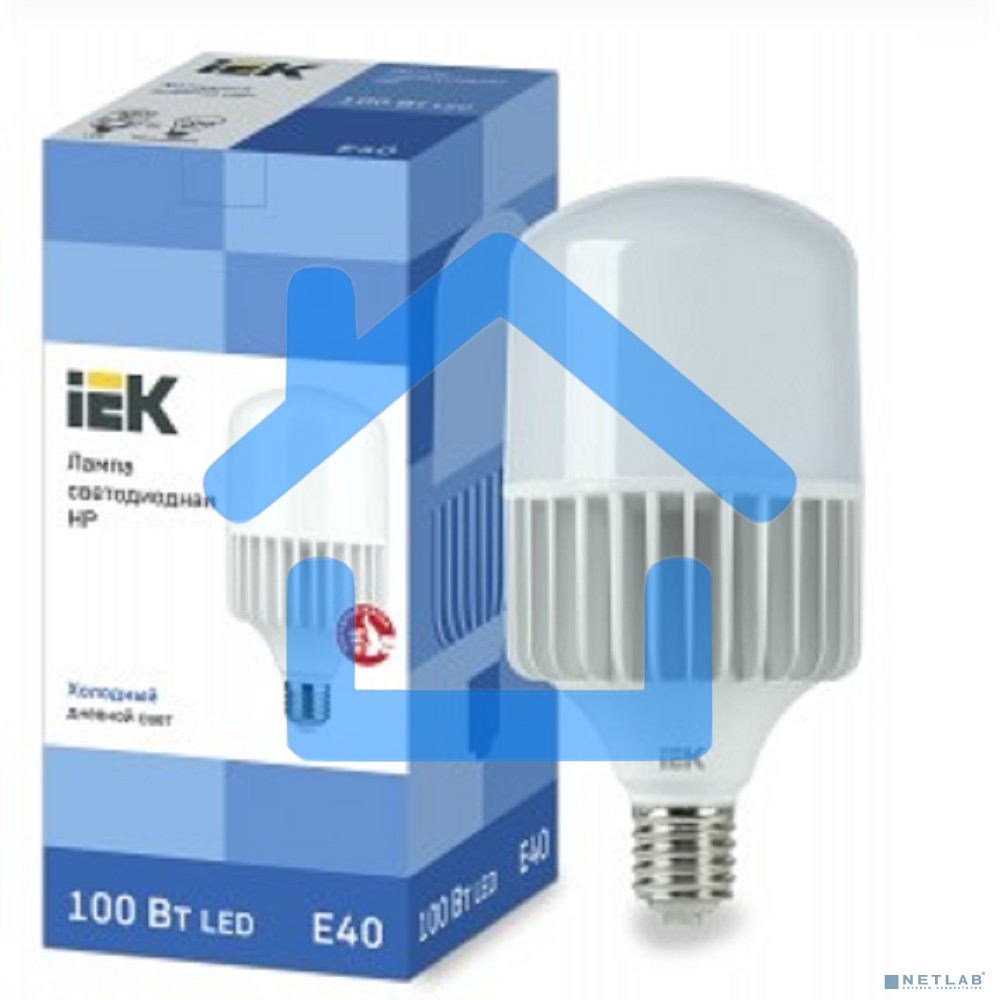 Лампа светодиодная HP 100Вт 230В 6500К E40  LLE-HP-100-230-65-E40 IEK