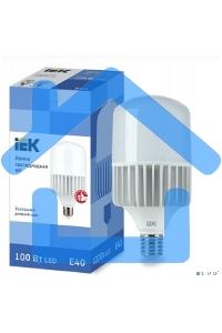 Лампа светодиодная HP 100Вт 230В 6500К E40  LLE-HP-100-230-65-E40 IEK