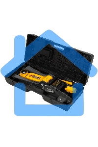 Домкрат гидравлический подкатной с фиксатором Denzel 2,5 т,85-385 мм, в пласт. кейсе