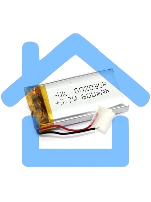 Аккумулятор Li-Pol (батарея) 6*20*35мм 2pin 3.7V/600mAh