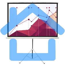 Экран Cactus 180x180см Triscreen CS-PST-180x180 1:1 напольный рулонный белый
