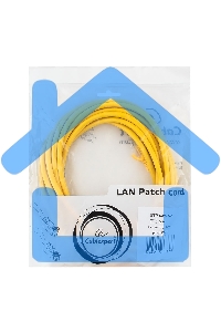 Патч-корд UTP Cablexpert кат.5e, 5м, литой, многожильный (желтый)