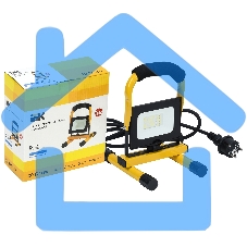 Прожектор светодиодный Iek LPDO603-020-65-K02 СДО 06-20П переносной 6500К IP65 черный