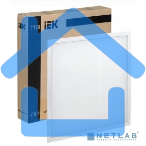 Светильник светодиодный ДВО Iek LDVO3-6571-45-4000-K01 6571-O 45Вт 4000К 595х595х20 опал аналог люм.свет. 4х18 накладных или в потолок Армстронг