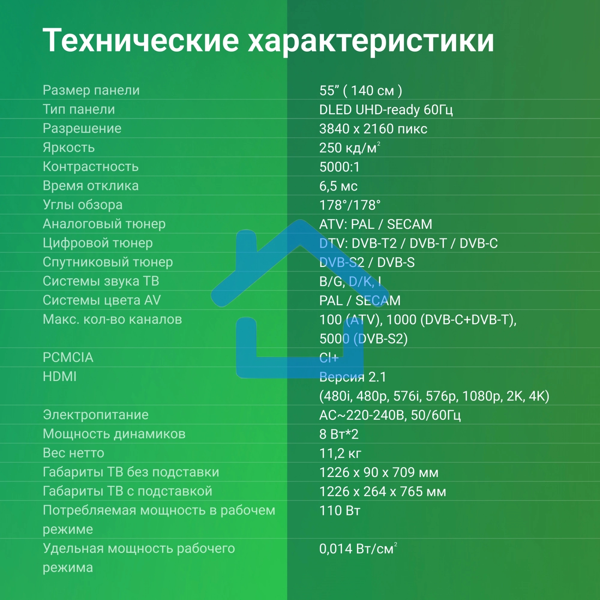 Телевизор Digma 55