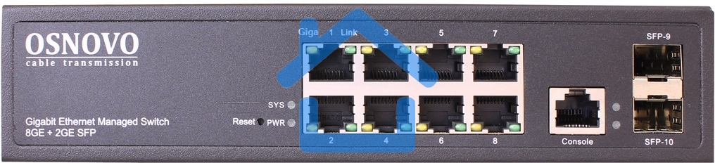 Коммутатор Osnovo SW-70802/L2 управляемый