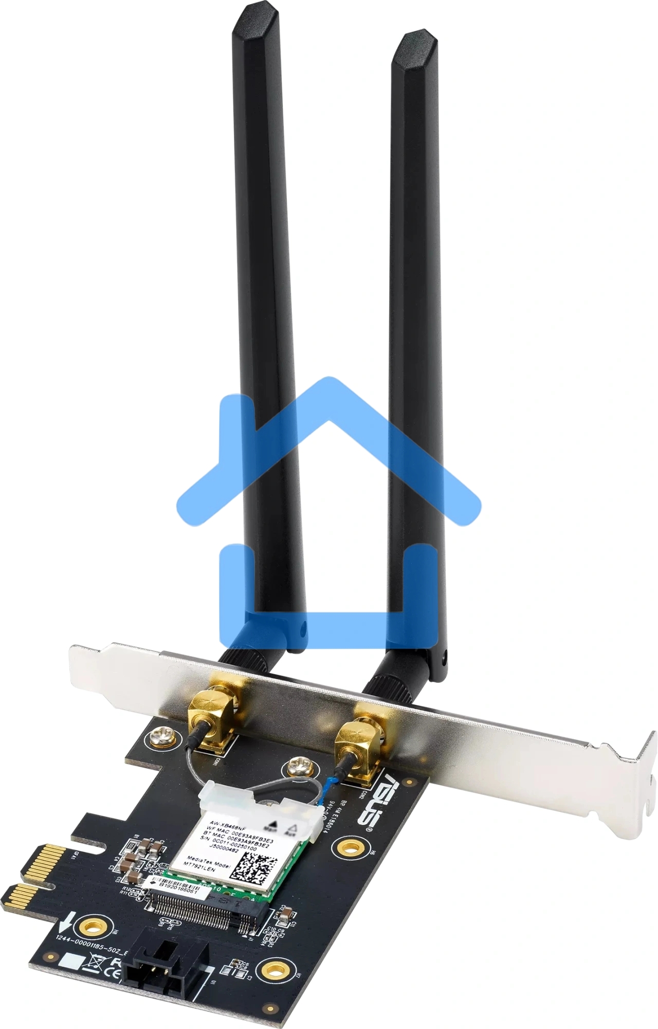 Сетевой адаптер Wi-Fi + Bluetooth Asus PCE-BE6500 BE6500 PCI Express 2ант.