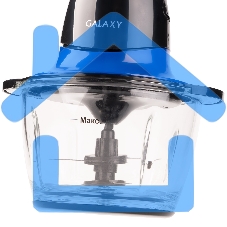 Измельчитель электрический Galaxy Line GL 2357, синий, стеклянная чаша 0,75 л, 400 Вт, импульсный режим