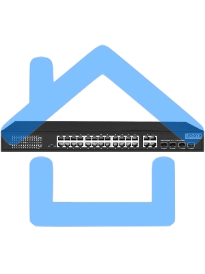 Коммутатор Osnovo SW-62422(400W) 26x100Mb 24PoE+ 400W неуправляемый