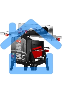 Станок рейсмусно-фуговальный ЗУБР СРФ-254-1600С 1600 Вт, 9000 об/мин, ширина строгания 254 мм