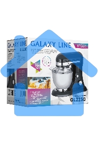 Миксер Galaxy Line GL 2230, черный, планетарный, 700 Вт, 12 скоростей