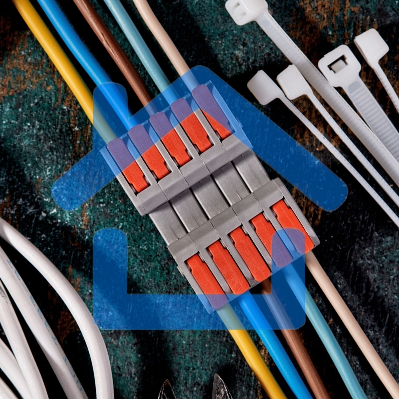 Клемма СМК 222-425R проходная разъемная 5 полюсов серая 0,2-2,5/4мм² (20 шт/уп) Rexant