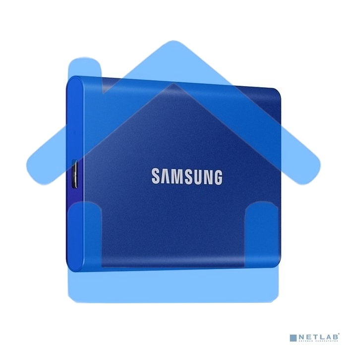 Твердотельный накопитель Samsung SSD 2TB T7, USB Type-C, R/W 1000/1050MB/s, Blue