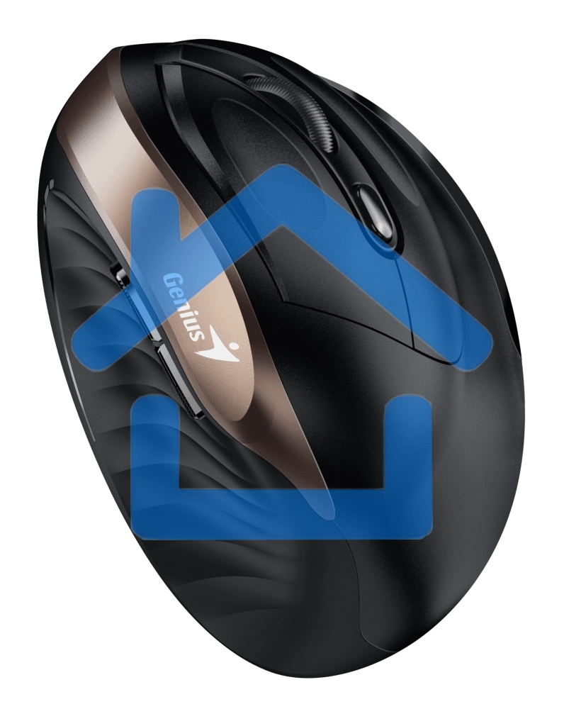 Мышь беспроводная Genius Ergo 8250S черный, 1600 dpi, радиоканал, USB, кнопки - 6