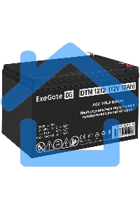 Батарея ExeGate DTM 1212 (12V 12Ah 1251W), клеммы F2