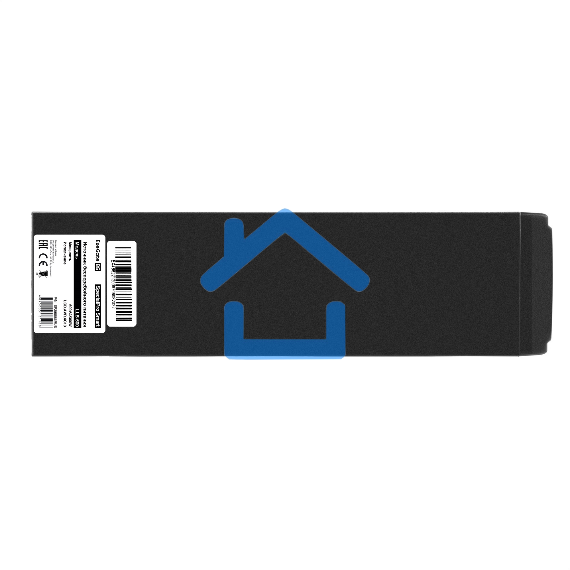 Источник бесперебойного питания ExeGate EP285586RUS SpecialPro Smart LLB-600.LCD.AVR.C13 600VA/360W, LCD, AVR, 4*IEC-C13, черный
