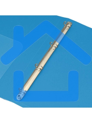 Папка на 4-х кольцах Бюрократ -0827/4RBLU A4, пластик, 0.7мм корешок 27мм, внутренний и торцевой карман, синий