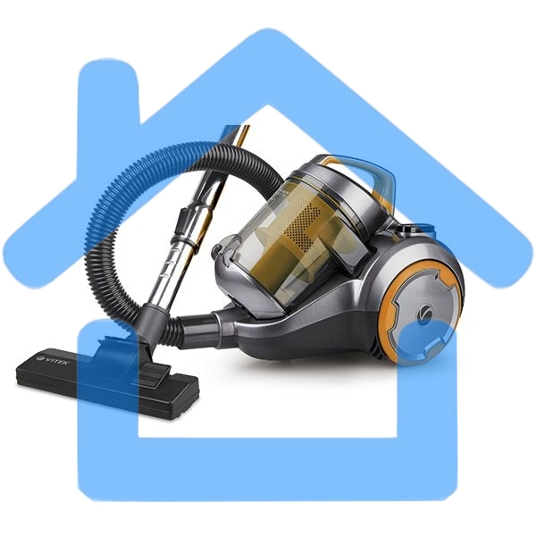 Пылесос Vitek VT-1894 оранжевый, питание от сети, 400 Вт, уборка сухая, пылесборник 2.5 л