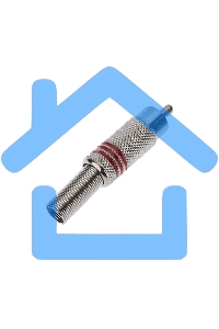 Разъем штекер RCA металл под винт черный/красный Rexant 14-0410