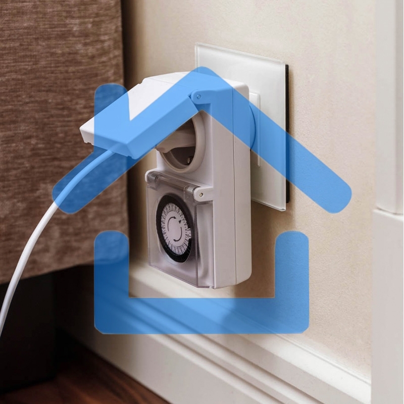 Розетка с механическим таймером в защитном корпусе IP 44 Rexant RX - 23