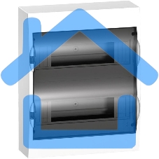 Бокс ОП EASY9 навесн. с прозрачной дверью 2ряда 24мод. SchE EZ9E212S2SRU