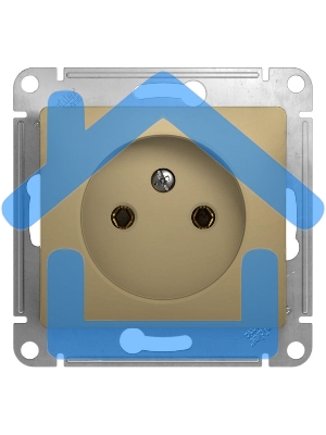 Механизм розетки 1-м СП Glossa 16А IP20 без заземл. титан SchE GSL000441