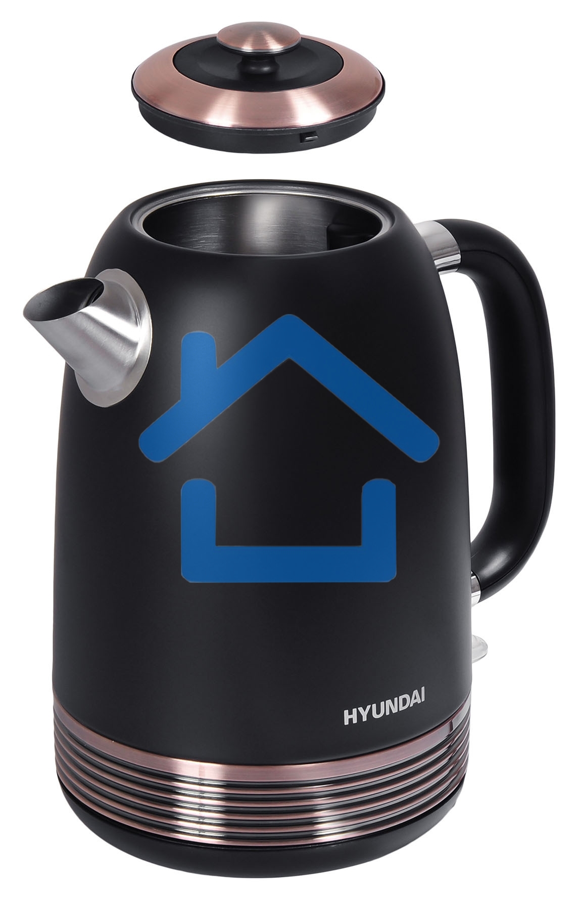 Чайник электрический Hyundai HYK-S4501 1.7л. 2200Вт черный/бронзовый (корпус: нержавеющая сталь/пластик)