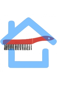 Щетка Matrix зачистная 4-х рядная, закаленная прямая проволока с пластиковой ручкой