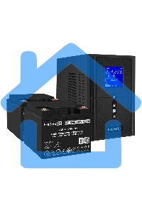 Комплект ИБП EX295987RUS + батарея 40Aч EX282976RUS 2шт (инвертор, синус, для котла) ExeGate SineTower SZ-1000.LCD.AVR.2SH.1C13.USB <1000VA/800W, чистый синусоида, LCD дисплей, AVR, 2*Schuko+1*C13, USB, линейно-интерактивный, черный> + батарея ExeGate DT 