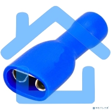 Клемма плоская полностью изолированная гнездо 6.6 мм 1.5-2.5 мм² (РППи-м 2.5-(6.3)) Rexant