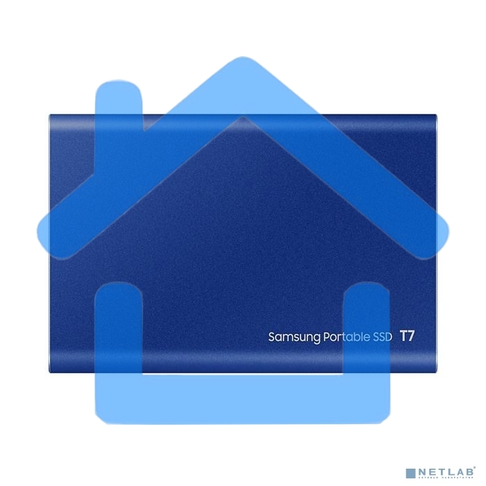 Твердотельный накопитель Samsung SSD 2TB T7, USB Type-C, R/W 1000/1050MB/s, Blue