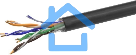 Кабель витая пара U/UTP кат.5E 4х2х24AWG solid CCA PE Out. 305м (м) Net.on 01-0301