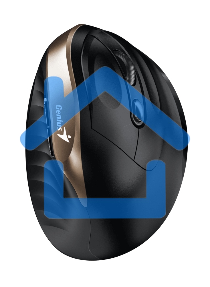 Мышь беспроводная Genius Ergo 8250S черный, 1600 dpi, радиоканал, USB, кнопки - 6