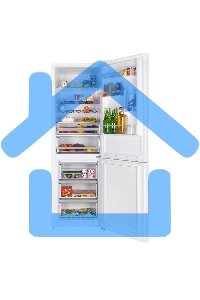 Холодильник Maunfeld MFF185NFW Inverter белый двухкамерный 240/100 л морозилка снизу, No Frost