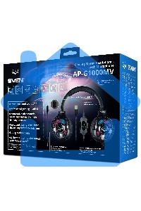 Наушники с микрофоном Sven AP-U1100MV черный 2.2м мониторные оголовье